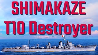 Tier 10 Shimakaze destroyer with new Commander skills Lvl 131415  World of Warships Blitz [upl. by Vins]