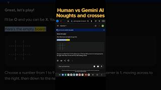 Ai Noughts amp Crosses FAIL 🤯 ai tictactoe gemini artificialintelligence aitechnology aiinsight [upl. by Prima]