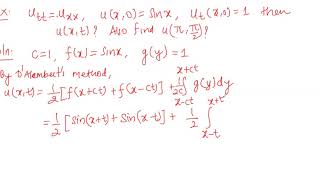 DAlemberts solution to a wave equation of infinite length [upl. by Enenaj]