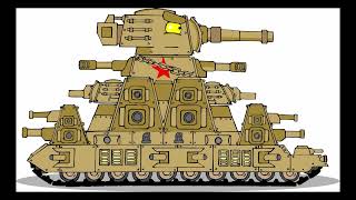 How To Draw Cartoon Tank KV44M  Support Tank  Cartoons About Tanks [upl. by Lucrece]