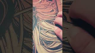 Making a woodcut in a modern Art Nouveau style using MDF printmaking [upl. by Nittirb]