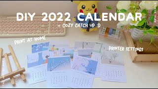 How to make desk calendars at home 🖨 printer settings using Canon Pixma 🌼 sticker business vlog [upl. by Bricker]