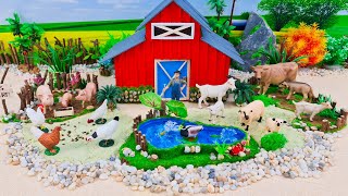 Build Creative Small Barn Farm Diorama  Cattle Farm  Barnyard Animals  DIY Miniature Farm [upl. by Anairuy]