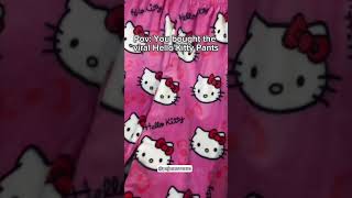 These Hello Kitty pajamas are softer than they look 🐱💖 Comment if you’d wear these every day [upl. by Elad173]