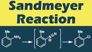 ザンドマイヤー反応Sandmeyer Reactionの反応機構【アニリンor芳香族ジアゾ化合物の変換】 [upl. by Aihsenor]