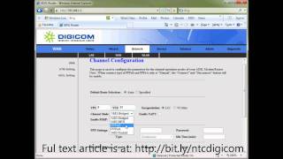 Configuring NTC ADSL Digicom Router [upl. by Assilac]