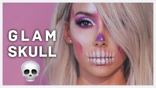 EASY SKULL HALLOWEEN MAKEUP TUTORIAL [upl. by Devora637]