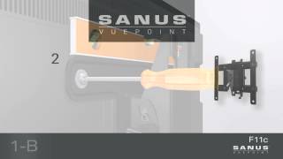 How To Install Your SANUS VuePoint F11c TV Mount [upl. by Heidy]