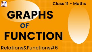 Graphs of function  Relations Functions 6  CBSE Class 11 Maths Chapter 2 [upl. by Marteena]