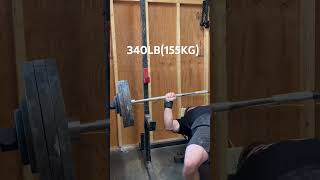 340LB155KG bench press attempt natural benchpress lift workout bulking powerlifter [upl. by Attolrac]