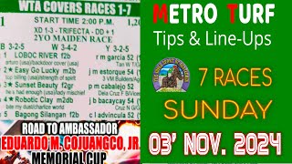 MMTCI LIVE RACING TIPS FOR SUNDAY NOVEMBER 3 2024  200 PM START  7 RACES [upl. by Sinnod422]