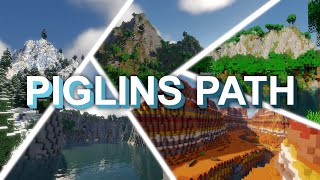 Piglins Path  Minecraft Custom Terrain Survival Map 5000 x 5000 [upl. by Ainocal]