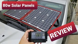 80 Watt Folding Solar Panel  Dokio  100 Quick Review [upl. by Keheley406]