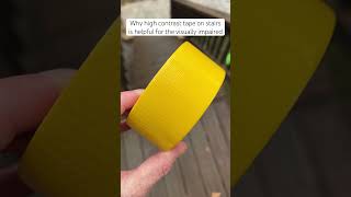 Adding High Contrast Tape to Stairs for the Visually Impaired visuallyimpaired stairs safety [upl. by Nytsrik810]