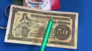 Billete 50 Centavos quot GOBIERNO CONVENCIONISTA DE MEXICO quot [upl. by Nattirb]