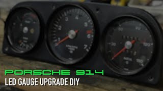 Porsche 914 Gauge Resto and LED Upgrade [upl. by Nesyt]