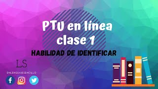 PDT LENGUAJE clase 1  HABILIDAD DE IDENTIFICAR [upl. by Morehouse]