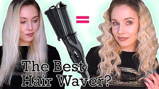 BEST HAIR WAVER TONI amp GUY DEEP BARREL 32mm  HOW TO USE A HAIR WAVER  REVIEW  WAVY HAIR TUTORIAL [upl. by Kallista207]