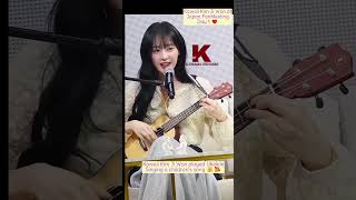 HD KimJiWon playing Ukelele singing Children song Japan Fanmeet Day1 kimsoohyun kimjiwon soowon [upl. by Ramed866]