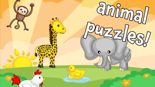 ULTIMATE Wild and Farm Animal Puzzle Game  Animal Games for Children Kids Learning Videos [upl. by Lenny]