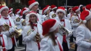 2013 Valdosta Christmas Parade Georgia Bridgemen Marching Band Lowndes High School [upl. by Alper423]