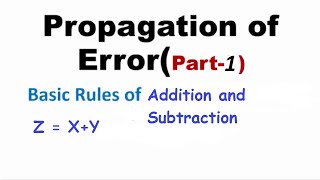 Basic Rules of addition and subtraction of ErrorsPart1 IITJEE physics classes [upl. by Francklin567]