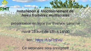 Haies fruitières multistrates par Evelyne Leterme  Avril 2024 [upl. by Chiquia]