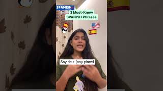 Learn Spanish FAST with These 3 Essential Phrases🚀SpanishEnglish Lessons travel shorts spanish [upl. by Nonnerb]