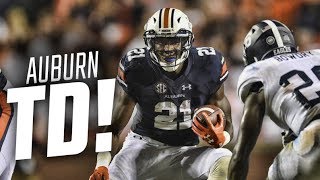 Kerryon Johnson dashes 60 yards for Auburns first 2017 touchdown [upl. by Tremml45]