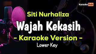 WAJAH KEKASIH KARAOKE NADA RENDAH  SITI NURHALIZA [upl. by Shaffer783]