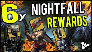 Destiny My 6x Nightfall Rewards Bundled up SIX Nightfall Rounds for You All [upl. by Gemina115]