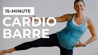 15Minute Cardio Barre Workout At Home No Equipment PregnancyFriendly [upl. by Ahsiekyt]