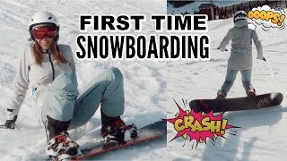 Snowboarding For The FIRST TIME  Vlog [upl. by Carbone]