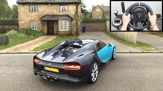 Forza Horizon 4 Bugatti Chiron vs Police Chase Thrustmaster TX Steering Wheel Gameplay [upl. by Mafalda]