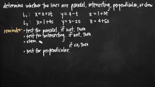 Parallel intersecting skew and perpendicular lines KristaKingMath [upl. by Burra]