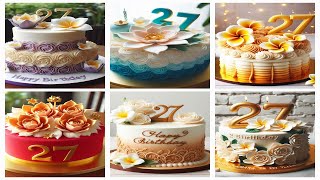 27 years Golden Champa flower cake with different style [upl. by Melise]