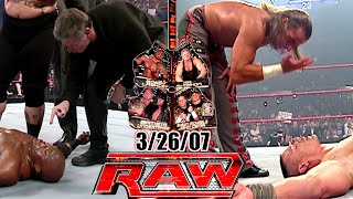 WWE RAW  March 26 2007 Full Breakdown  6 Days To WM23  Vince v Lashley TakerBatista v HBKCena [upl. by Oznole]