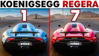 Forza Horizon 5  1 Gear VS 7 Gears  Is The Regera Faster With Gears [upl. by Emiatej548]