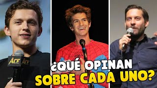 Tom Holland Andrew Garfield Tobey Maguire hablan de cada actor que interpretó a SpiderMan [upl. by Kerstin]