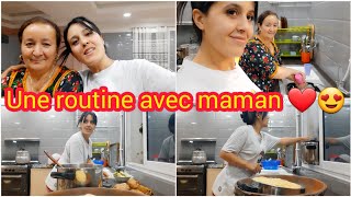 Ma routine quotidienne avec mon ange 🔥 un plat traditionnel kabyle  couscous aux légumes 🍗 [upl. by Ddal]