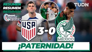 Resumen y goles  Estados Unidos 30 México  CONCACAF Nations League  SEMIFINAL  TUDN [upl. by Geer]