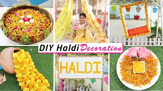 Haldi DIY Decoration  Ceremony ideas  DIY Queen [upl. by Nilya]