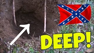 DEEP TREASURE FOUND  Civil War Camp Metal Detecting OLD Relics amp Silver Coins [upl. by Affra931]