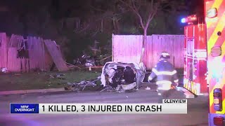 17yearold killed 3 others injured in apparent highspeed crash in Glenview [upl. by Niles311]