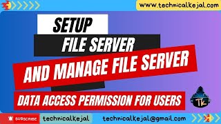 Setup File Server With Share Drive  Manage File Server Data Access Permission for Users [upl. by Anauqat]