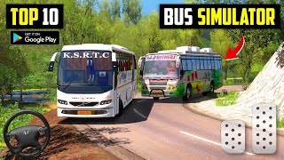 Top 10 Bus driving games for android l Best bus simulator games for android l bus game [upl. by Aiclid]