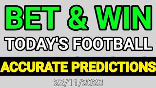 Todays Football Predictions Best Soccer Predictions Today  Today Betting Tips [upl. by Ipoillak768]