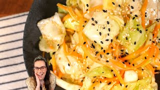 Salada de repolho com cenoura ORIENTAL  fácil simples e deliciosa [upl. by Dewhirst]