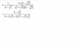 Core 1 Rationalising Surds Algebra and Functions [upl. by Elicul]