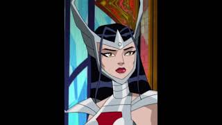 Lady Sif Avengers EMH Cartoon vs Athena Justice League Action cartoon [upl. by Nylannej955]